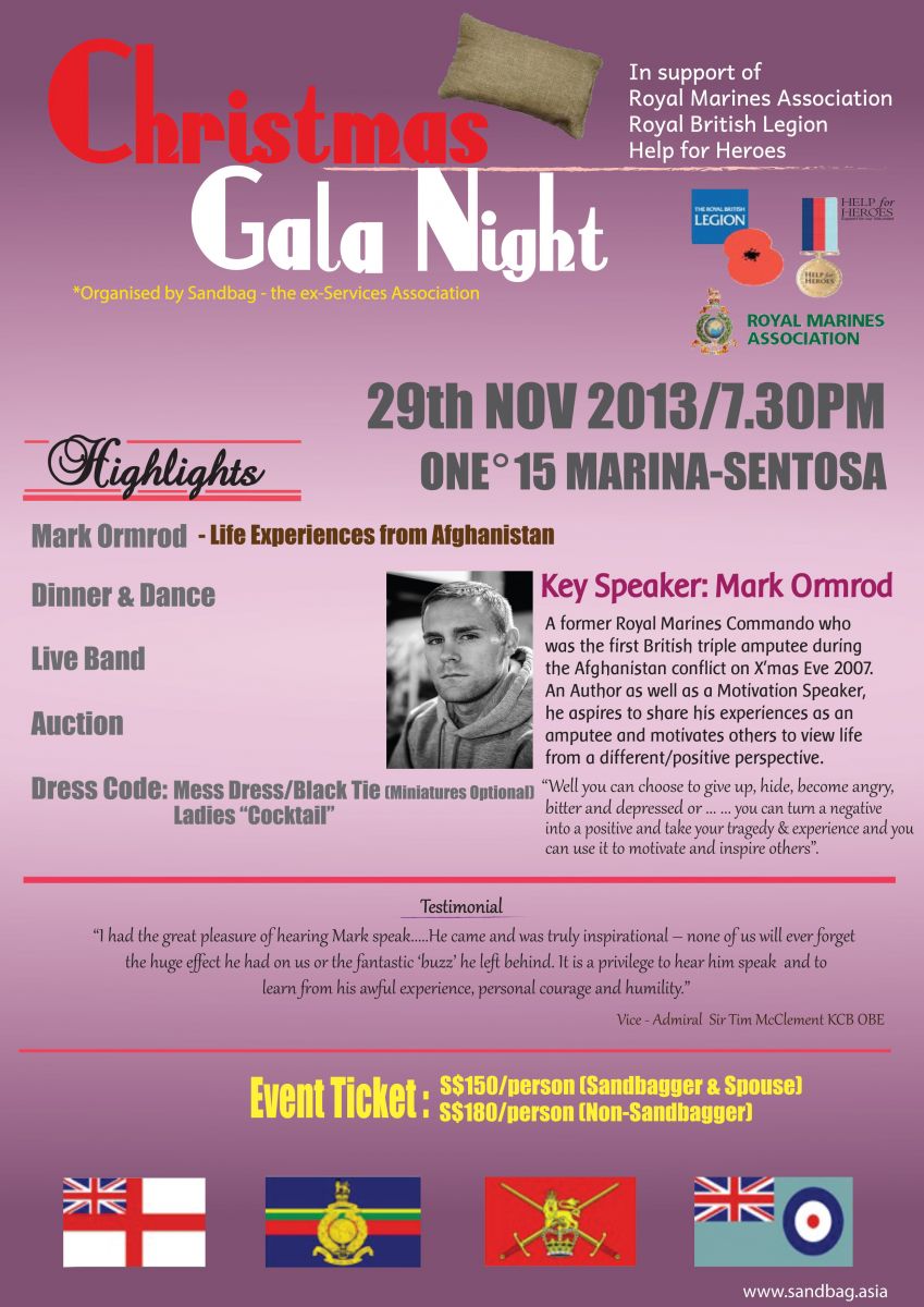 Sponsoring for Good Cause - Sandbag Christmas Gala Night